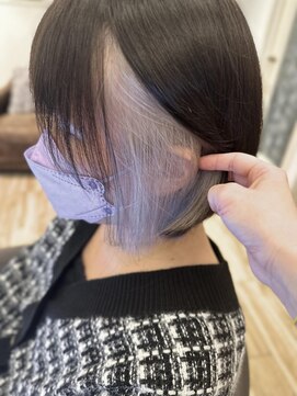 ネオヘアー 曳舟店(NEO Hair) インナーカラーホワイト/セクションカラー/外ハネボブ/曳舟