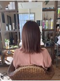 外ハネボブ ピンクカラー