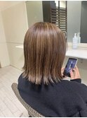 【MALUNA ペコ】切りっぱなしボブ×シークレットハイライト