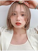 垢抜けハイトーンボブ