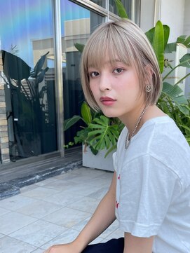 トゥーリ(tuuli) 大人かわいい　髪質改善　透明感カラー　くびれショートボブ◆