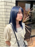 ケアブリーチネイビーカラーネイビーブルー髪質改善