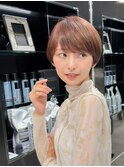 20代30代40代50代/丸みショート/クビレ/前髪あり/表参道