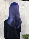 ブリーチカラー/ブルーパープル/ロング