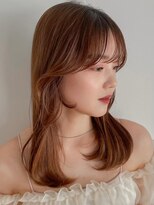 ノイ(noi) 顔周りレイヤーカットくびれヘアミルクティーベージュカラー