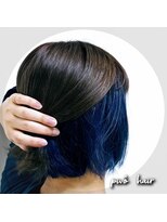 ピヴォヘアー(pivo hair) ハイトーンカラー ダブルカラー インナーカラー ネイビー