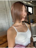 切りっぱなしボブ_ハイトーンボブ_前髪なしボブ