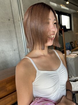 ソイリウム 下北沢(soi rium) 切りっぱなしボブ_ハイトーンボブ_前髪なしボブ