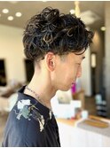 【vida まりな】メンズ マッシュパーマ ハイライト