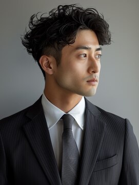 アルトリスト(Altruist Aging×HAIR&SPA) 刈り上げセンターパートリバースセンターパートニュアンスパーマ