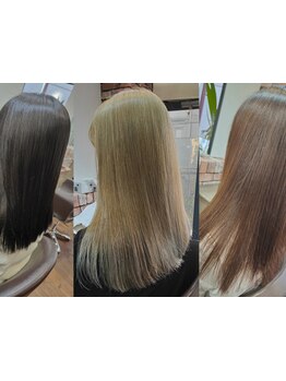髪質に合わせた薬剤選定で、ダメージは最小限に、なりたい艶感へ。ストレスフリーな毎日を♪