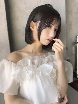 ロンドカスティーヨ 四日市(Lond castillo) 【前川】フェイスレイヤー/レイヤーボブ/ボブ/ブルーブラック