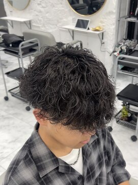 アンダーバーホワイト 広島 並木店(_WHITE) 波巻きパーマ×スパイラルパーマ×メンズ【広島】