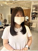 ホワイトグレージュミニウルフデジタルパーマチェリーブラウン