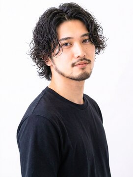 ラベスト キョウト(LOVEST) 波巻きパーマ/センターパート/ニュアンスパーマ/メンズショート