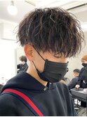 ツイストスパイラル/メンズ/学割/アップバング/センターパート