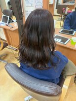 ヒラトヤ 肴町店&nbsp;韓国風ヘアフェアリーレイヤーロングヘアグレージュくびれヘア