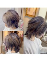 アンドティグルトウキョウ 池袋(&.TIGRE TOKYO)&nbsp;グレージュ×デザインカラーウルフカットハッシュカット