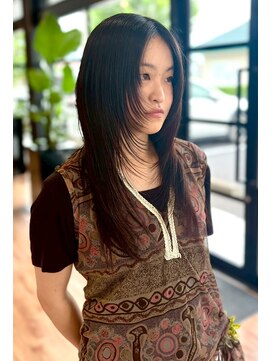 ヘアショップエヌアンドエー 久喜店(hairshop N&A) 顔周りレイヤーが映える韓国ストレートロング
