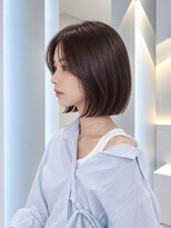 フォト 新宿三丁目(foto)&nbsp;地毛風縮毛矯正韓国風顔まわりレイヤー小顔ボブ切りっぱなしボブ