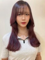 バランス BALANCE モテ愛され♪王道ロング/ふんわりカール/ラベンダーピンク