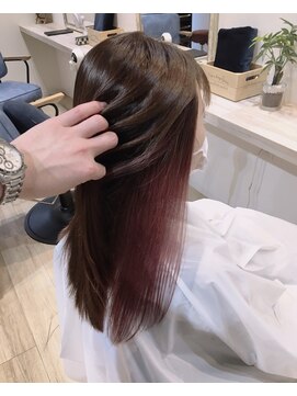 ヘアー リゾート グロウ(hair resort GROW) GROW緑橋☆インナカラー【カシスピンク】