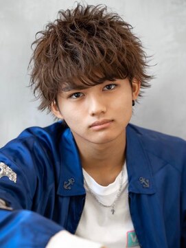 オースティン 流山おおたかの森(AUSTIN) ツイストパーマ七三オールバックマッシュウルフスリークショート