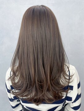 アルバム 池袋(ALBUM) ワンカールレイヤー_斜めバンググレージュカラー_ba454552