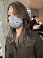 サイン 渋谷(SIGN) インナーカラーレイヤーカットイヤリングカラーミディアムヘア