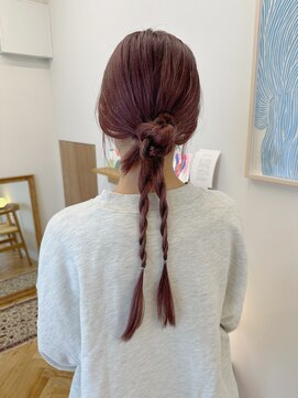 メク(meku) 【ダブルカラー】ピンクベージュ/ヘアアレンジ