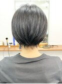 【白髪染め可】丸みハンサムショート ビフォアー&アフター