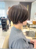 ショートボブ髪型20代30代40代50代前髪あり前髪なし面長【橋本】
