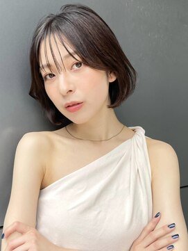 トルネード(TORNADO) 韓国ボブくびれボブ切りっぱなしボブ額下ボブ M0823　表参道