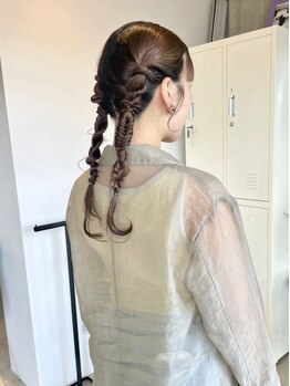 オーヘアアンドアイ(oo.hair and eye)の写真/【早朝8時30分(早朝料金込み)6050円～】トータルバランスを考えた最高に可愛い仕上がりで特別な1日に♪