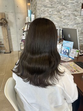 アチーブ ヘア デザイン(achieve hair design) オリーブグレージュ透明感立体感×無造作ウェーブ10代20代30代