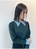 スーパーバッサリストレートパーマパツッとロブ