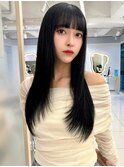 レイヤーロング/ヘルシースタイル/韓国ヘア/ベビーピンク/新宿