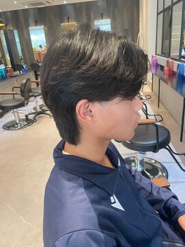 ダブル(W) メンズ/マッシュショート/センターパート/韓国スタイル