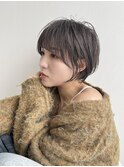 40代小顔マッシュショート/シースルーバング/透明感ヘアカラー