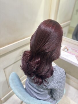 アソビ 表参道(ASOBI) 黒髪/チェリーレッド/小顔/ワンレン/髪質改善/前髪