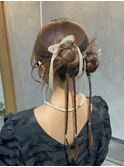 ○三つ編みで作る可愛いツインカチモリ