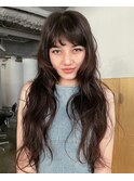 外国人風ほつれウェーブ・無造作ウェーブ・地毛風ダークカラー