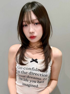 ミンクス ギンザ セントラル(MINX ginza central) 【MINX】くびれヘア＋くすみベージュハイライトカラー_銀座