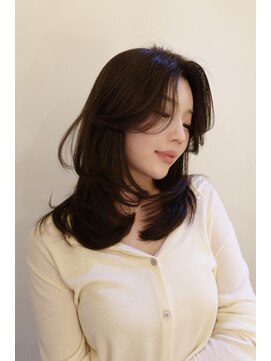 ベル 銀座並木通り店(Belle) ミディアムレイヤー×マロンベージュ