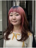 ロングレイヤーカットルーツカラーブリーチデザインカラー