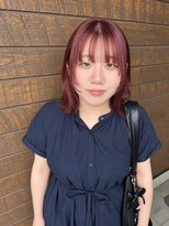 ラポールヘアー(rapport hair) チェリーレッドカラー/ミディアム/30代40代50代/倉敷