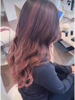 アース いわき店(HAIR&MAKE EARTH)&nbsp;ピンクベージュウェーブロング