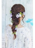 結婚式、花嫁アップスタイル＊