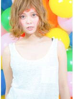 テイルウインド(Tailwind)&nbsp;オレンジインナーカラー×3Dブリーチカラーエッジショートカット