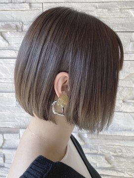 セロ 東辻井店(SERO) 【SERO東辻井】ワンレングスボブ_肌ばえカラー_切りっぱなしボブ